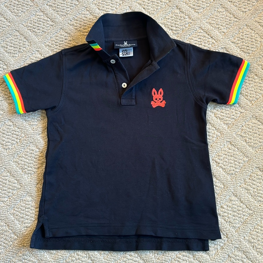 DISCONTINUED navy Psycho Bunny Cunard Polo boys size small